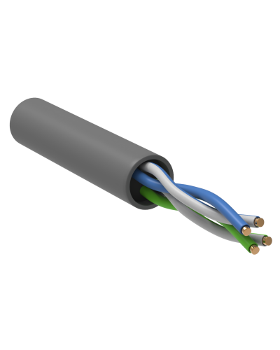 GENERICA U/UTP кат. 5E 100МГц 2 пары PVC INDOOR серый (BC1-C5E02-111-305-G). Кабель «витая пара» (LAN) для структурированных систем связи. IEK в Рязани