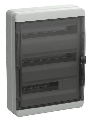 Корпус пластиковый КМПн-54 IP65 TEKFOR (TF5-KP72-N-54-65-K03-K02). Корпус модульный пластиковый черная прозрачная дверь. IEK в Рязани
