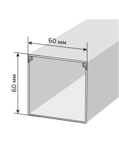 Короб 60х60 ЭЛЕКОР (CKK10-060-060-1-K01). Кабель-канал с двойным замком. IEK в Рязани