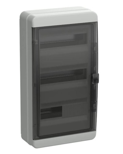 Корпус пластиковый КМПн-36 IP65 TEKFOR (TF5-KP72-N-36-65-K03-K02). Корпус модульный пластиковый черная прозрачная дверь. IEK в Рязани