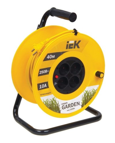 УК40 4 места, 40м (WKP23-10-04-40). Удлинитель на катушке Garden. IEK в Рязани
