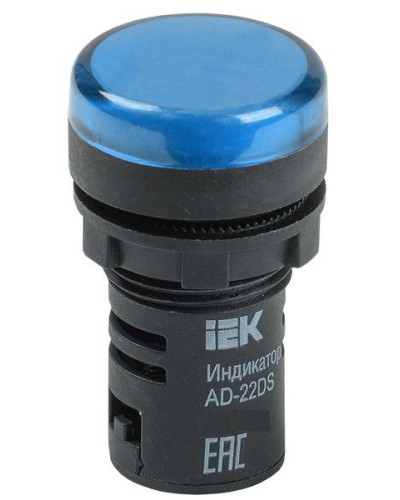 Лампа AD22DS (LED)матрица D22мм синий 230В (BLS10-ADDS-230-K07). Светосигнальный индикатор. IEK в Рязани