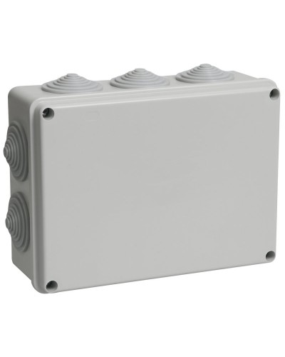 Коробка распаячная КМ41243 190х140х70 открытой проводки IP44 10 гермовводов серая (UKO11-190-140-070-K41-44). Коробка распаячная безгалогенная (HF). IEK в Рязани
