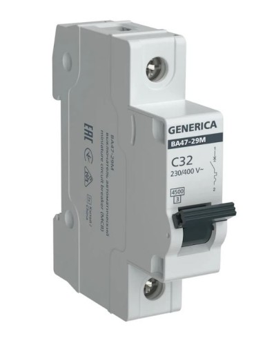 GENERICA ВА47-29М 1P C 32А 4,5кА (MVA21-1-032-C-G). Автоматический выключатель. IEK в Рязани