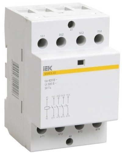 Контактор модульный КМ63-40 AC/DC (MKK21-63-40). Контактор модульный. IEK в Рязани