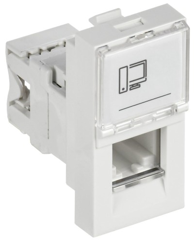Розетка RJ45 кат.6 PRIMER РКИ-10-00-П-6 белый IEK (PR-KK40D-RI-0-1-C06U-K01). Розетка RJ-45. IEK в Рязани