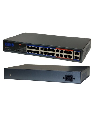 KN-SW2402POE+. Коммутатор с питанием по PoE. KENO в Рязани