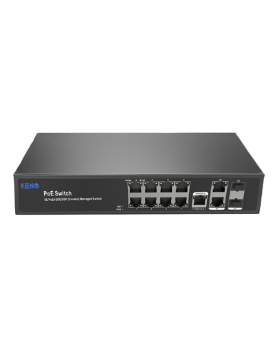 KN-SW802SFP/M2. Коммутатор с питанием по PoE. KENO в Рязани
