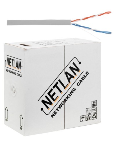 U/UTP 2pair, Cat5, In, PVC, CCA (CCA-UU002-5-PVC-GY) . Кабель «витая пара» (LAN) для структурированных систем связи. NETLAN в Рязани