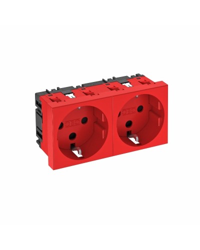 STD-D0 SRO2, (6120028). Розетка 0° двойная 2х2К+З, со шторками, 16А 250В красная. OBO Bettermann в Рязани