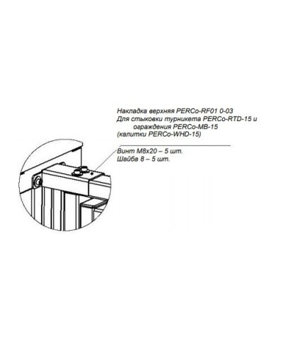 PERCo-RF01 0-03. Накладка верхняя. PERCo в Рязани