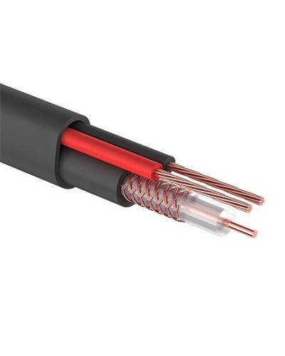 КВК-П-2+2x0,75 мм² (Cu/CCA) черный PROconnect (01-4109). Кабель комбинированный для систем видеонаблюдения. PROCONNECT в Рязани