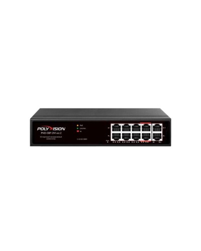 PND-08P-2M v.2. Коммутатор 10-портовый с функцией PoE. Polyvision в Рязани