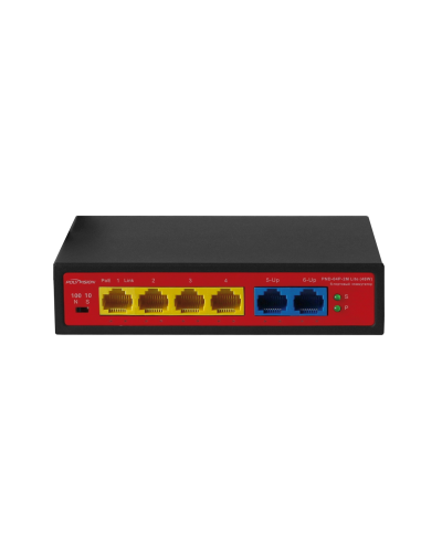 PND-04P-2M Lite (48W). Коммутатор неуправляемый 6-портовый с функцией PoE. Polyvision в Рязани