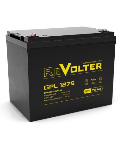 Revolter GPL 1275. Аккумулятор автомобильный герметичный свинцово-кислотный. Revolter в Рязани