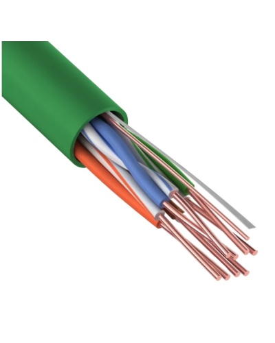 U/UTP, CAT 5e, нг(А)-LSLTx, 4х2х0,52мм, 24AWG, INDOOR, SOLID, зеленый, 305м REXANT (01-0061). Кабель «витая пара» (LAN) для структурированных систем связи. Rexant в Рязани