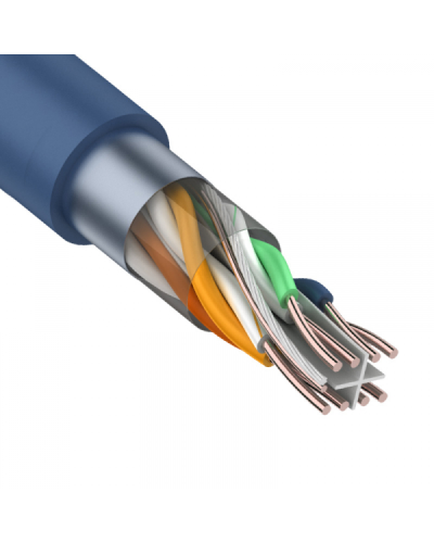 F/UTP, CAT 6, PVC, 4PR, 23AWG, INDOOR, SOLID, синий, 305 м, REXANT (01-0147). Кабель «витая пара» (LAN) для структурированных систем связи. Rexant в Рязани