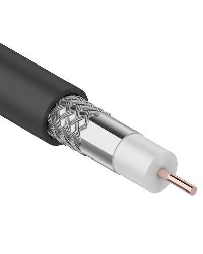 RG-6U, 75 Ом, CCS/Al/Al, 64%, 100 м OUTDOOR. REXANT (01-2202). Кабель коаксиальный радиочастотный. Rexant в Рязани