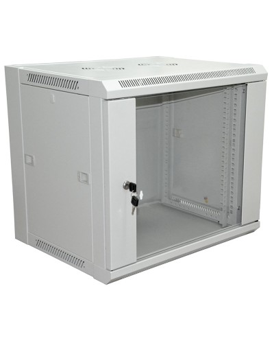 Шкаф телекоммуникационный 19 настенный 12U 600х600х635 мм (ШхГхВ)- передняя дверь стекло, боковые стенки съемные (разобранный) RAL 7035 (04-2222). Шкаф телекоммуникационный 19 настенный 12U. Rexant в Рязани