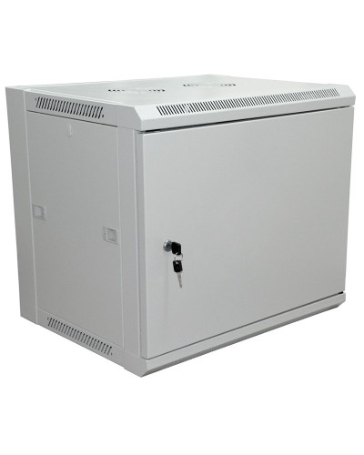 Шкаф телекоммуникационный 19 настенный 6U 600×450×370 мм (ШxГxВ) - передняя дверь металл, боковые стенки съемные (разобранный), RAL 7035 (04-2210). Шкаф телекоммуникационный 19 настенный 6U. Rexant в Рязани