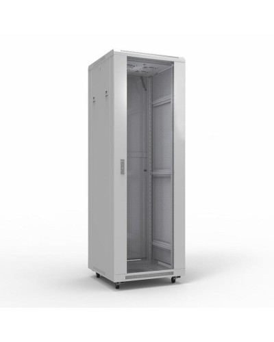 Шкаф телекоммуникационный 19 напольный 42U 600х800 мм, передняя дверь стекло, задняя дверь металл, RAL 7035 (состоит из 3 частей) (04-2306). Шкаф телекоммуникационный 19 напольный 42U. Rexant в Рязани
