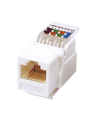 Модуль Keystone Jack RJ-45(8P8C), UTP, CAT 5e, тип 180 градусов, самозажимной, белый REXANT (03-1012): Модуль Keystone Jack в Рязани