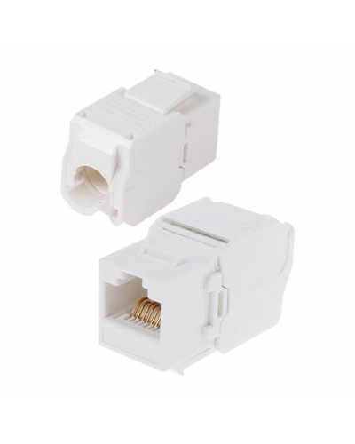 Модуль Keystone Jack RJ-45(8P8C) UTP, CAT 6, тип 180 градусов, самозажимной, белый REXANT (05-1052): Модуль Keystone Jack в Рязани