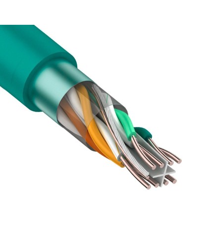 F/UTP, CAT 6, нг(А)-LSLTx, 4х2х0,575мм, 23AWG, INDOOR, SOLID, зеленый, 305м REXANT (01-0171). Кабель «витая пара» (LAN) для структурированных систем связи. Rexant в Рязани