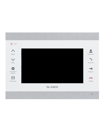 SL-07MHD (серебро+белый). Монитор домофона цветной с функцией «свободные руки». SLINEX в Рязани