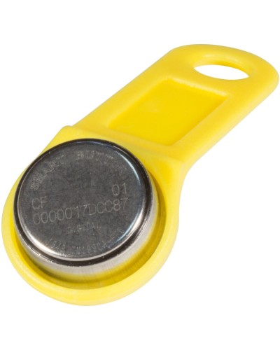 DS 1990А-F5 (желтый). Ключ электронный Touch Memory с держателем. SLINEX в Рязани