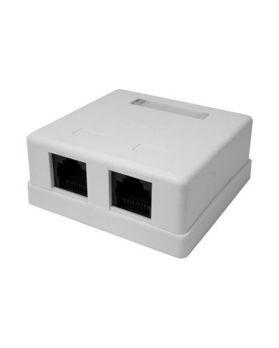 Розетка настенная RJ-45, 8P8C, Cat.5e, 2 порта UTP (10-0309): Компьютерная розетка в Рязани