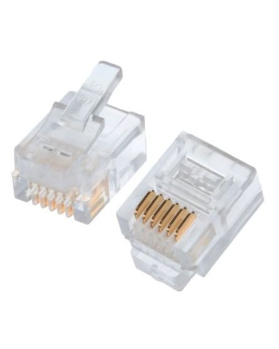 Коннекторы 6P6C (RJ-11) (100шт) (10-0228). Телефонный разъем 6P6C (RJ-11). SUPRLAN в Рязани