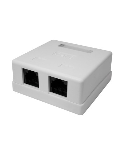 Розетка настенная RJ-45, 8P8C, Cat.6, 2 порта UTP (10-0310): Компьютерная розетка в Рязани