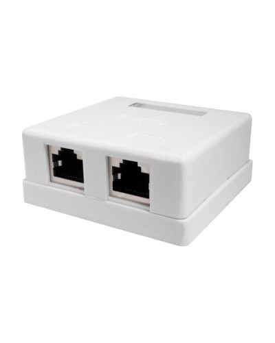 Розетка настенная RJ-45, 8P8C, Cat.5e, 2 порта, FTP (10-0308). Компьютерная розетка. SUPRLAN в Рязани
