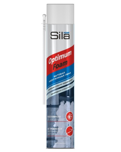 Пена монтажная SILA HOME OPTIMUM FOAM, всесезонная, 750 мл. Пена монтажная. Sila в Рязани