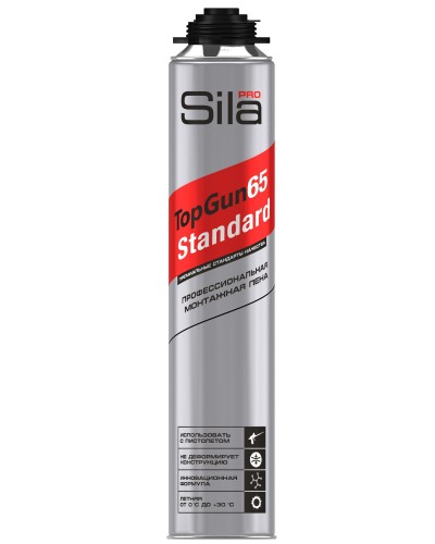 Пена монтажная Sila Pro TopGun 65 STANDARD, 850 мл. Пена монтажная профессиональная. Sila в Рязани