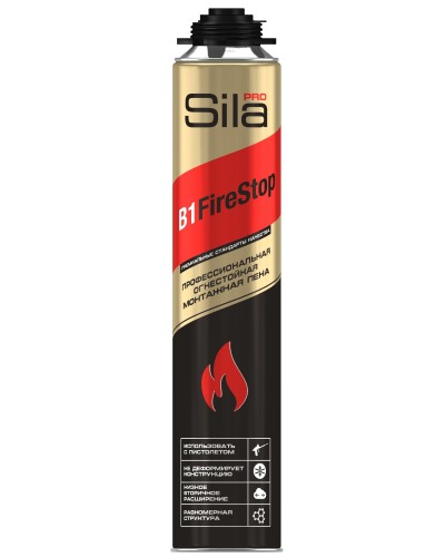 Пена огнестойкая Sila Pro B1 Firestop, 750 мл: Пена монтажная профессиональная в Рязани