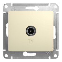 Glossa розетка TV антенна коннектор, 1-местная, скрытой установки, механизм, бежевый (GSL000293). Розетка TV антенна. Systeme Electric
