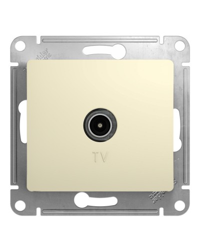 Glossa розетка TV антенна коннектор, 1-местная, скрытой установки, механизм, бежевый (GSL000293). Розетка TV антенна. Systeme Electric в Рязани