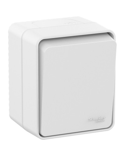 AtlasDesign PROFI54 выключатель 1-клавишный, открытой установки, белый (ATN540111). Выключатель. Systeme Electric в Рязани
