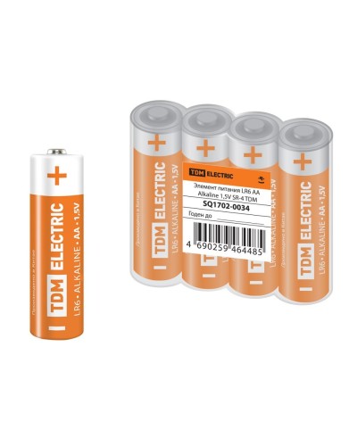 LR6 AA Alkaline 1,5V SR-4 TDM (SQ1702-0034). Элемент питания. TDM ЕLECTRIC в Рязани