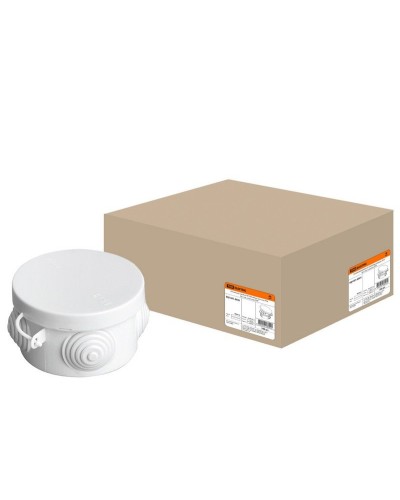 Коробка ОП D65х40мм, крышка, IP54, 4вх. (SQ1401-0501). Распаячная коробка. TDM ЕLECTRIC в Рязани