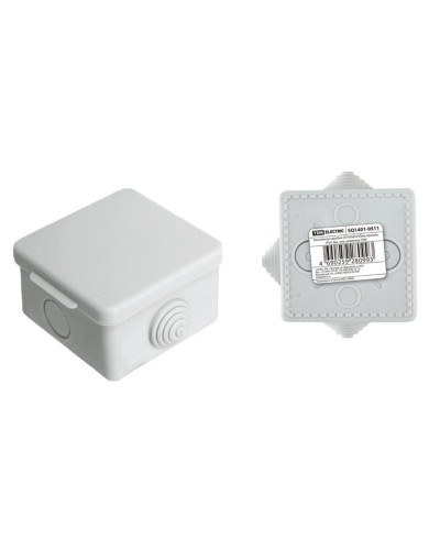Коробка ОП 65х65х50мм, крышка, IP54, 4вх (SQ1401-0511). Распаячная коробка. TDM ЕLECTRIC в Рязани