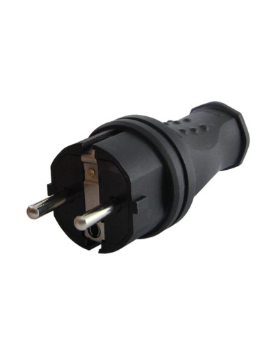 Вилка прямая 2Р+РЕ 16А 250В IP44 (SQ0612-0031). Вилка прямая каучук. TDM ЕLECTRIC в Рязани