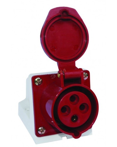 Розетка 124 стационарная 3Р+РЕ 32А 380В IP44 (SQ0602-0005). Розетка. TDM ЕLECTRIC в Рязани