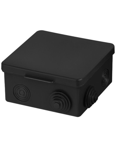 Распаячная коробка ОП 100х100х55мм, крышка, IP54, 8вх., черная TDM (SQ1401-0913). Распаячная коробка ОП. TDM ЕLECTRIC в Рязани