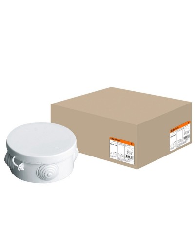 Коробка ОП D85х40мм, крышка, IP54, 4вх. (SQ1401-0502). Распаячная коробка. TDM ЕLECTRIC в Рязани