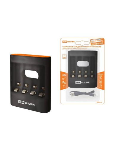Зарядное устройство 36044 (3600mA 4слота АА/ААА 4 кан.USB) (SQ1702-0100). Зарядное устройство. TDM ЕLECTRIC в Рязани