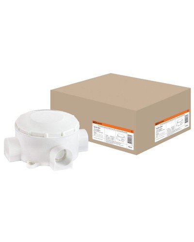 Распаячная коробка ОП D80х35мм, IP42, 3-х рожковая, белая TDM (SQ1401-4004). Распаячная коробка ОП. TDM ЕLECTRIC в Рязани