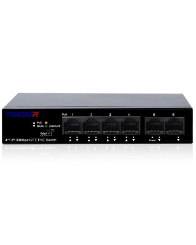 TR-NS1106-60-4POE. Коммутатор с PoE. Trassir в Рязани